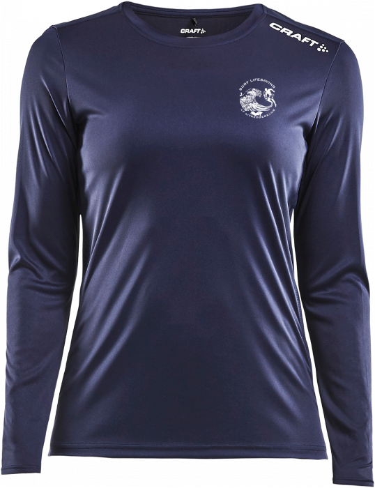 Craft - Lfl Langærmet T-Shirt Dame - Navy blå & hvid